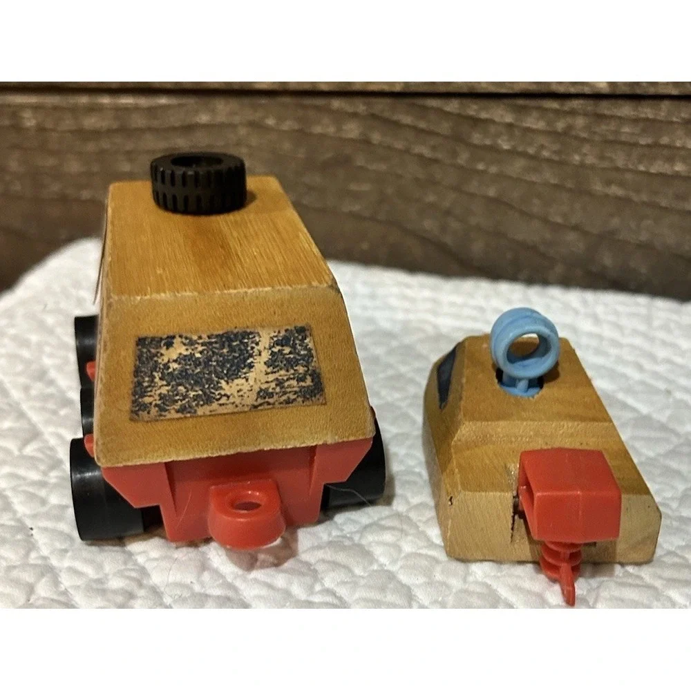 Vintage Mattel Camp‎ Wind Up and Go Truck & Boat Wooden  1973